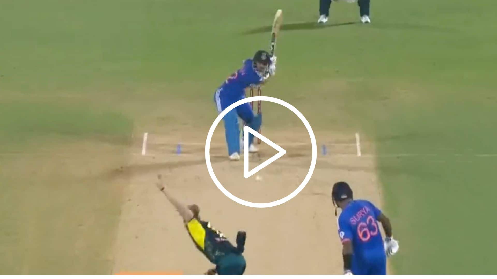 [Watch] Ishan Kishan Hits A 'Monstrous' Six Against AUS In the First T20I At Vizag
